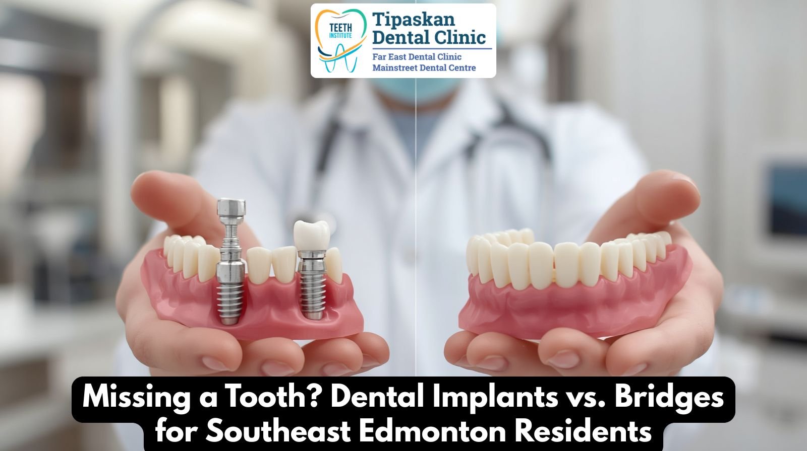 Dental Implants vs. Bridges for Southeast Edmonton